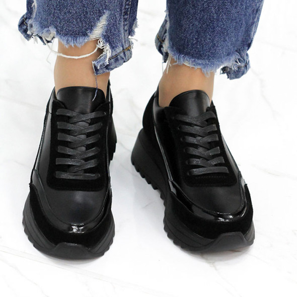 Кроссовки женские кожаные SOLO 7831-28 Black Кроссовки женские кожаные SOLO 7831-28 Black