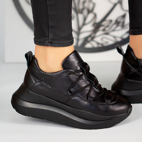 Кросівки жіночі шкіряні SOLO 7966-28 Black Кросівки жіночі шкіряні SOLO 7966-28 Black