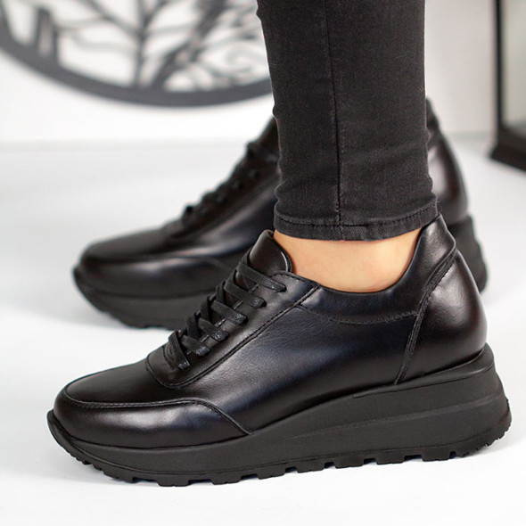 Кросівки жіночі шкіряні SOLO 7967-28 Black Кросівки жіночі шкіряні SOLO 7967-28 Black