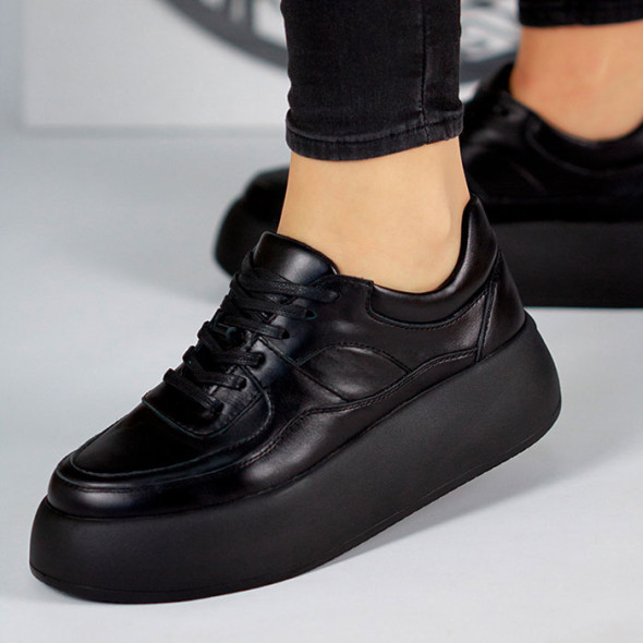 Кросівки жіночі шкіряні JUMP 7974-28 Black Кросівки жіночі шкіряні JUMP 7974-28 Black