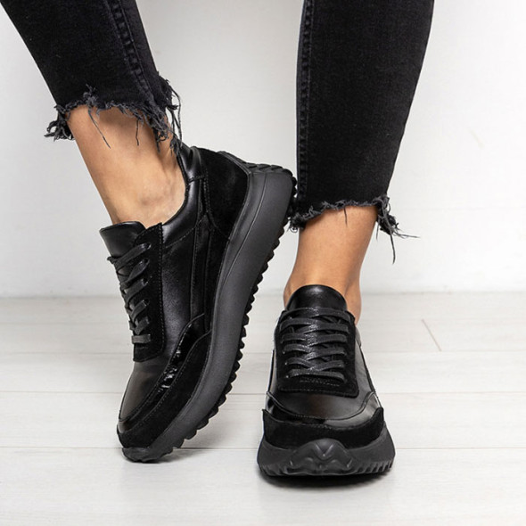 Кросівки жіночі шкіряні LOLA 8154-28 Black Кросівки жіночі шкіряні LOLA 8154-28 Black