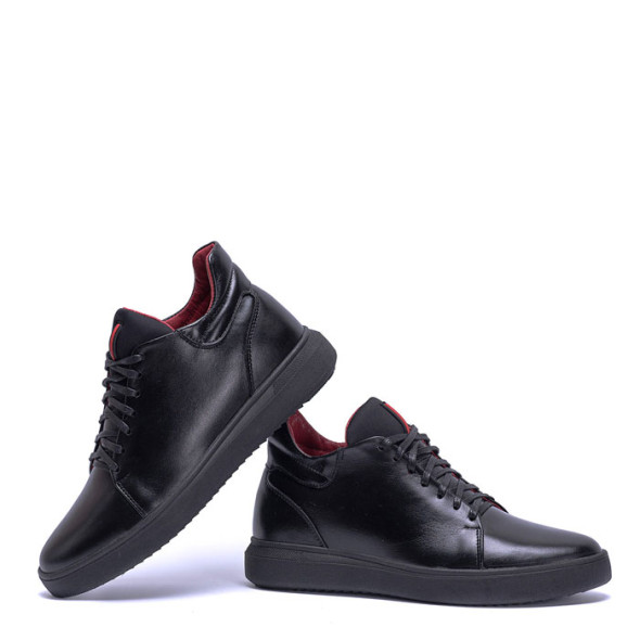 Зимние ботинки мужские ZG Black Red Premium Quality