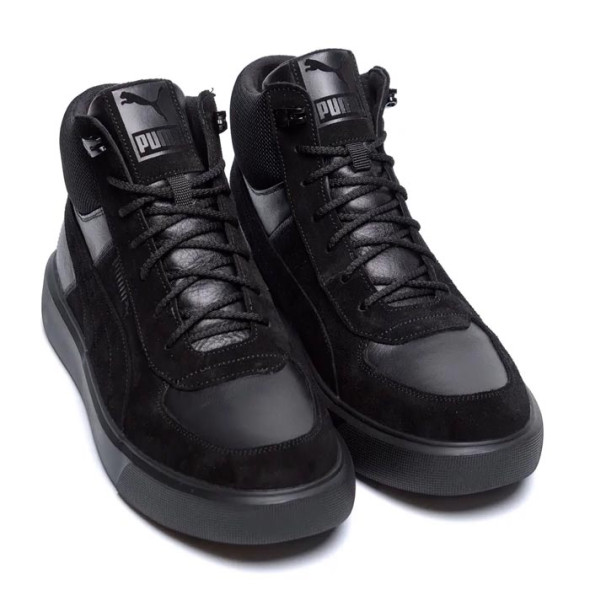 Зимові черевики чоловічі Puma Black Leather