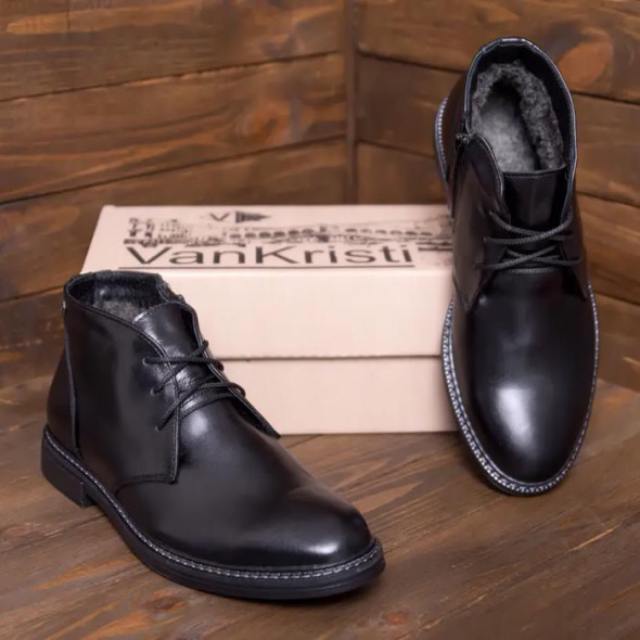 Зимові черевики чоловічі VanKristi 668 Black