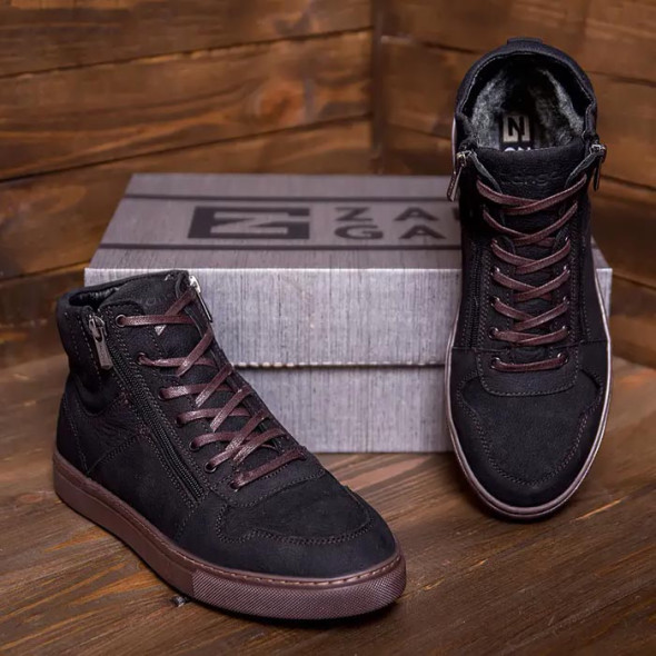 Зимові черевики чоловічі ZG 09201 Black Exclusive