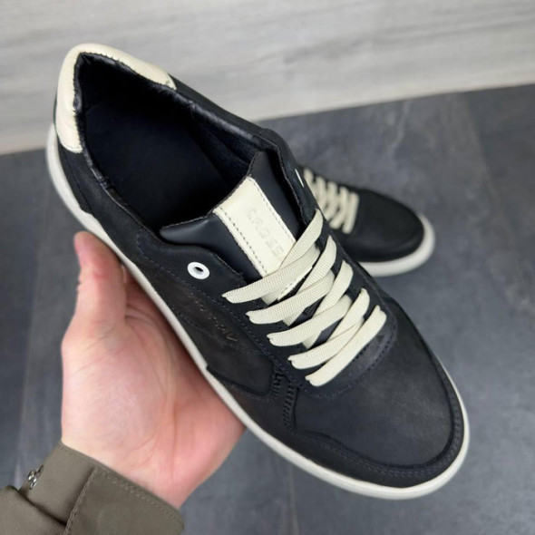 Шкіряні кеди чоловічі Crossav 23-44 Black