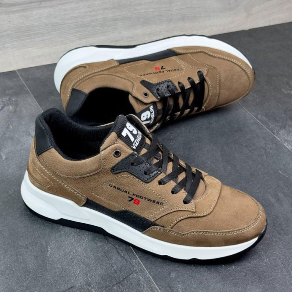 Кросівки чоловічі Vizhelini 79 Коричневі