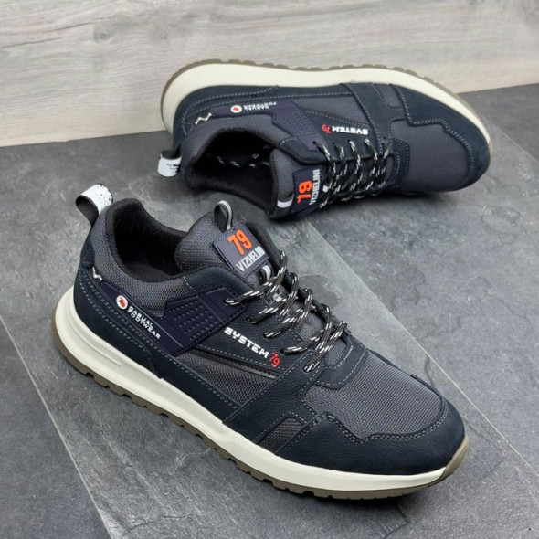 Мужские летние кроссовки Vizhelini 79 04-14 Синие