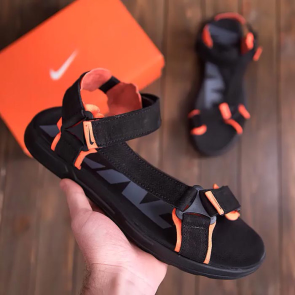 Мужские сандалии кожаные Nike N50 Black 